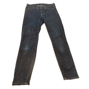 J.Crew‎ Women's High-Rise Skinny Jeans Size 26 Dark Indigo Blue Stretch Denim